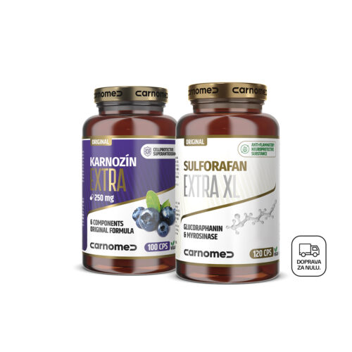 Sulforafan EXTRA XL 120 cps + Karnozín EXTRA Pure&Strong 250 mg 100 cps