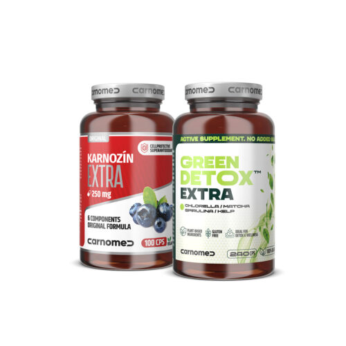 Karnozín EXTRA P&S 100 cps + Green Detox EXTRA 240 cps