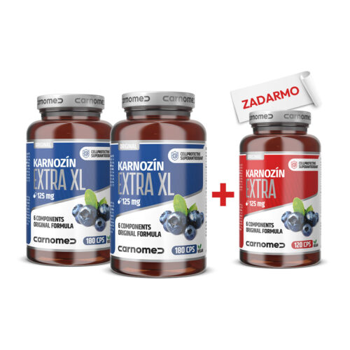 2x Karnozin EXTRA XL 180 cps + Karnozin EXTRA 120 cps ZDARMA