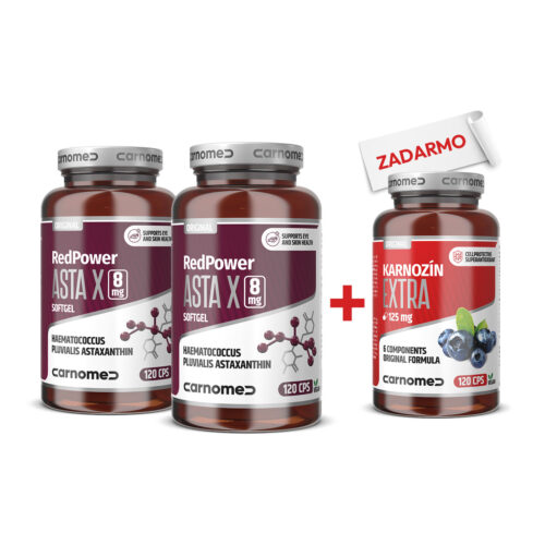 2x RedPower Asta X 120 cps 8 mg + Karnozín EXTRA 120 cps ZDARMA