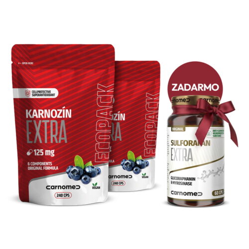 2x Karnozín EXTRA ECOPACK 125mg 240 cps + Sulforafan EXTRA 60 cps ZDARMA