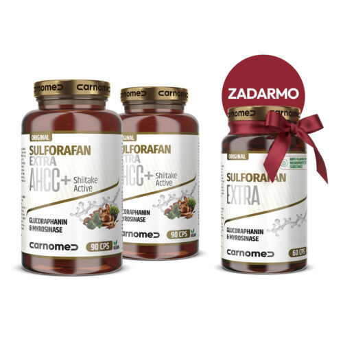 2x Sulforafan EXTRA AHCC 90 cps + Sulforafan EXTRA 60 ZDARMA