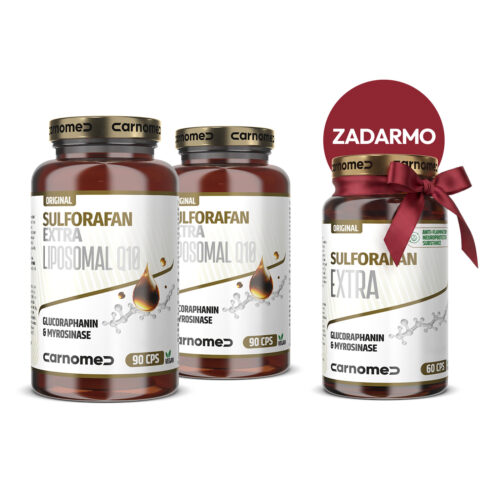 2x Sulforafan EXTRA Liposomal Q10 90cps + Sulforafan EXTRA 60cps ZDARMA